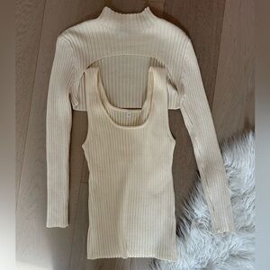 Pretty Garden Sweater & Tank Set